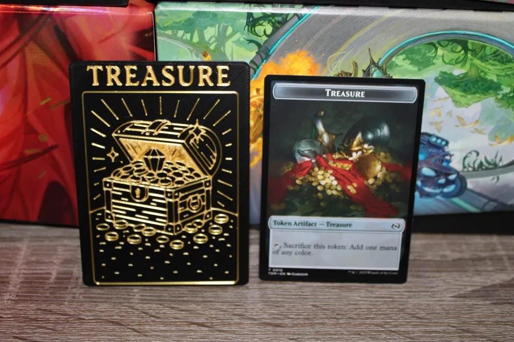 MTG Tokens - Pack of 5 - Treasure/Clue/Food/Map/The Monarch/Bear
