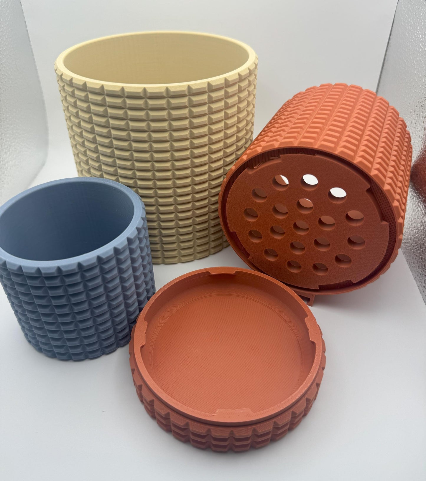 Tabletop or Wall Mounted "Castle" Texture Planter - 3 Sizes