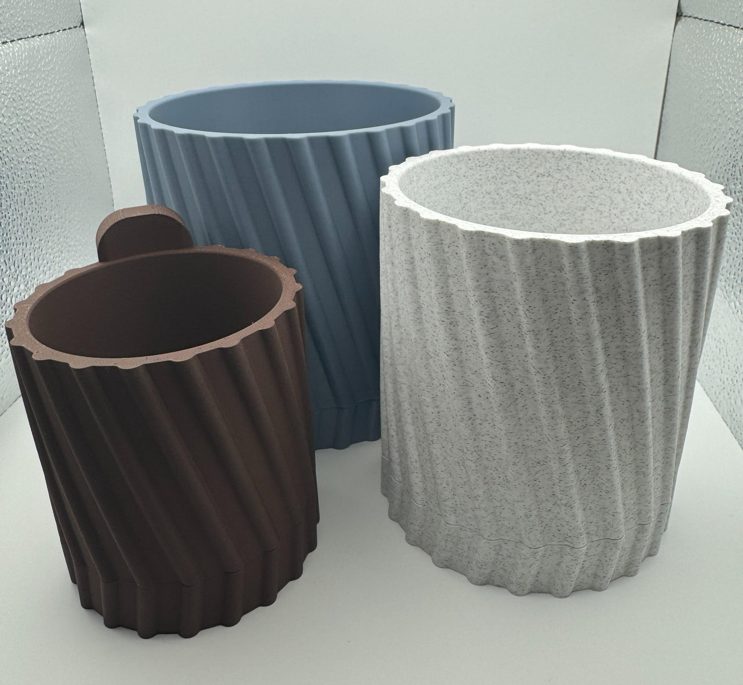 Tabletop or Wall Mounted "Rota" Textured Planter - 3 Sizes